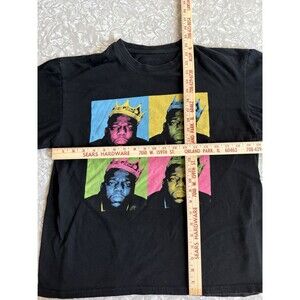 B.I.G. Men's Black Graphic Print Crew Neck Short Sleeve T-Shirt - L